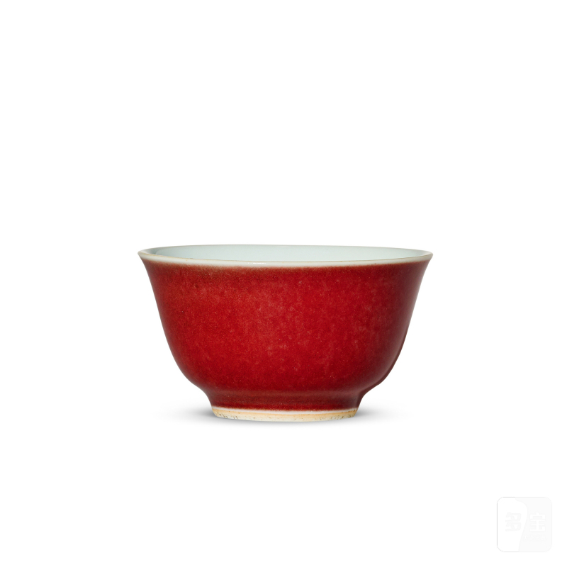 清乾隆 宝石红釉小杯
